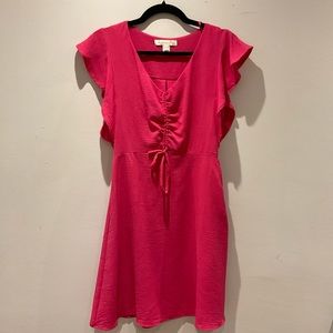 Pink Monteau Mini Dress